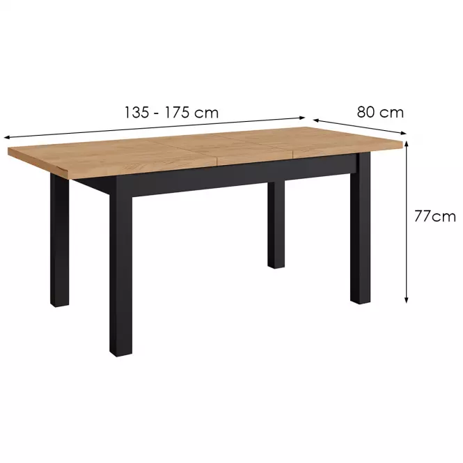 Asztal Mini fekete/craft