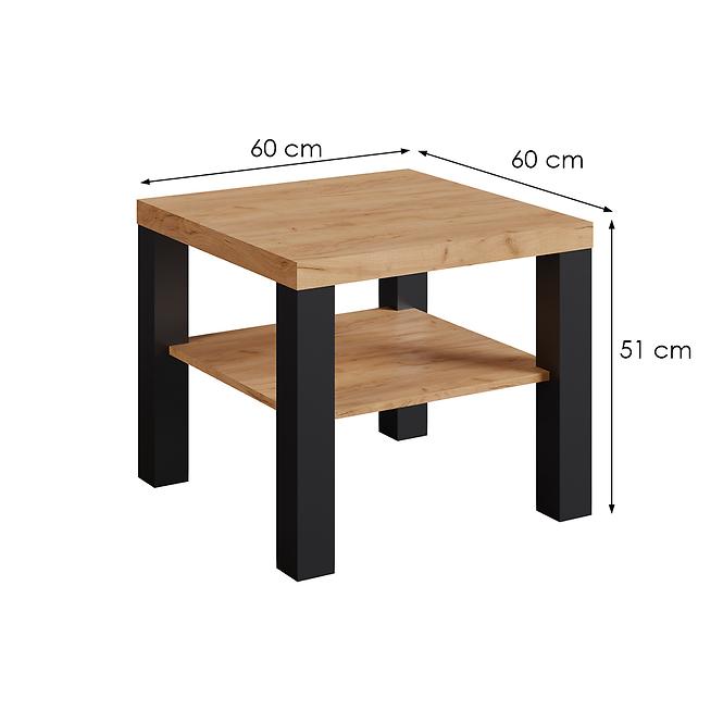 Dohányzóasztal  Olaf VII fekete/craft,2