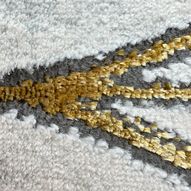 Szőnyeg Frisee Diamond 1,33/1,9 A0073 fehér/arany,8