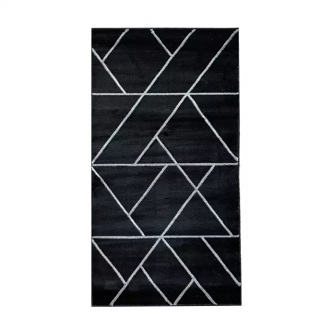 Szőnyeg Frisee Diamond 1,33/1,9 B0052 fekete/ezüst