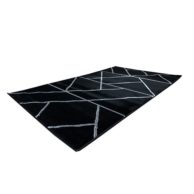 Szőnyeg Frisee Diamond 1,33/1,9 B0052 fekete/ezüst