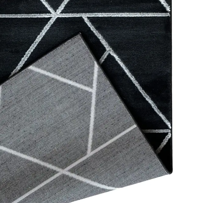 Szőnyeg Frisee Diamond 1,33/1,9 B0052 fekete/ezüst,4