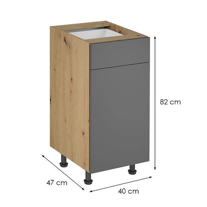 Konyhaszekrény Langen d40s1 push grey