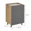 Konyhaszekrény Langen d60s1 push grey,2