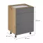 Konyhaszekrény Langen d60s3 push grey,2