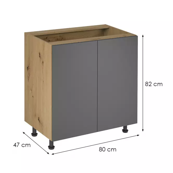 Konyhaszekrény Langen d80 grey,2