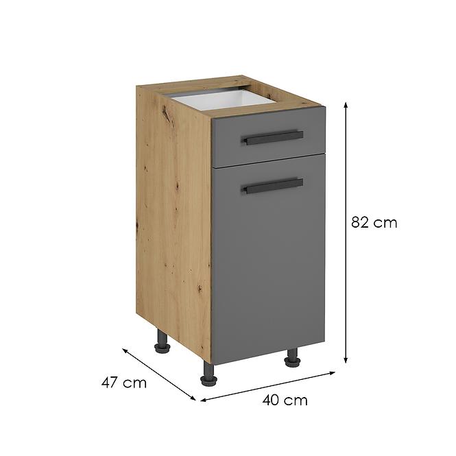 Konyhaszekrény Langen d40s1 fogantyú grey,2