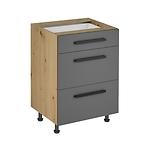 Konyhaszekrény Langen d60s3 fogantyú grey