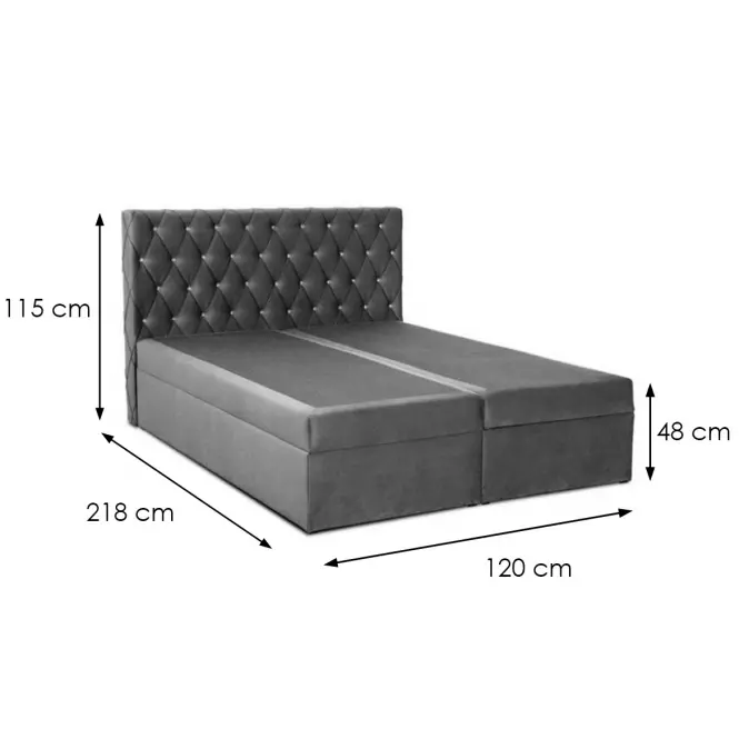 Kontinentális ágy  Box 6 120x200 Paros 06,6