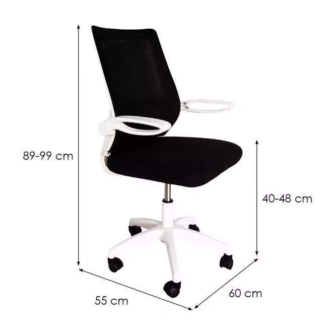 Irodai szék Rey 4798 fekete/fehér,2