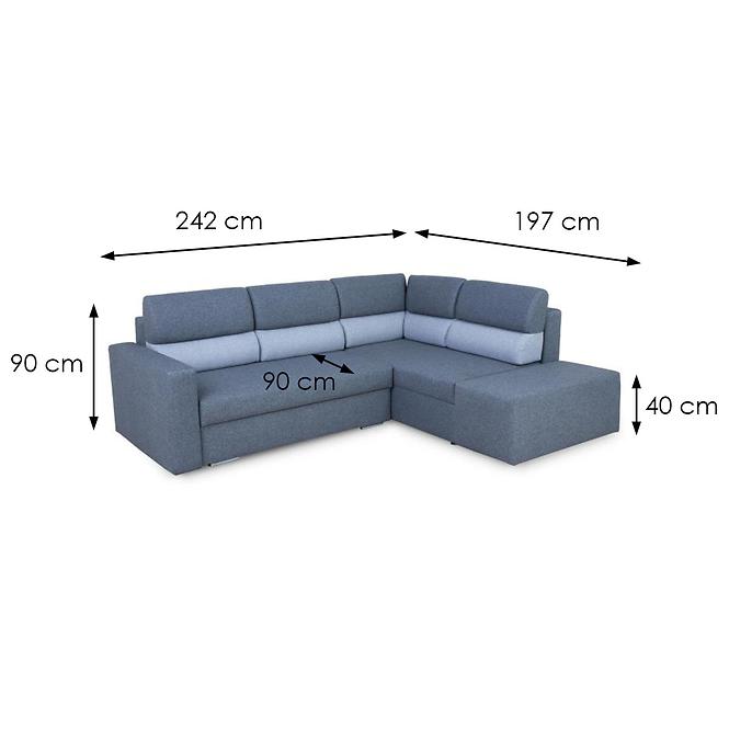 Sarokgarnitúra szett Kenya P Solid 99 + Solid 89