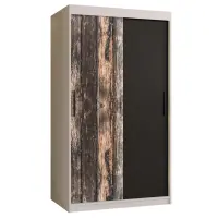 Szekrény Rustic 100 fehér/fekete