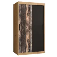 Szekrény Rustic 100 tölgy artisan/fekete