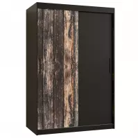 Szekrény Rustic 120 fekete/fekete