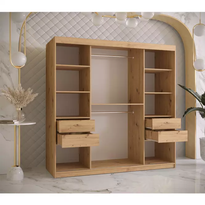 Szekrény Rustic I 180 tölgy artisan
