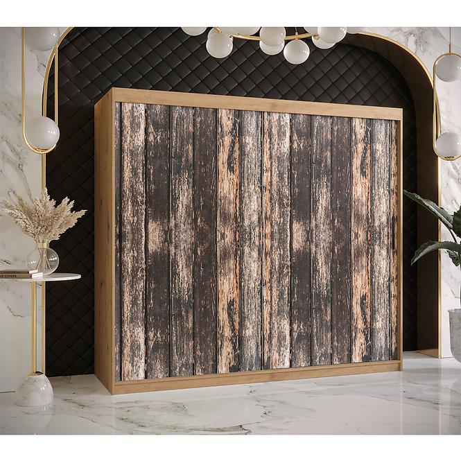 Szekrény Rustic I 200 tölgy artisan