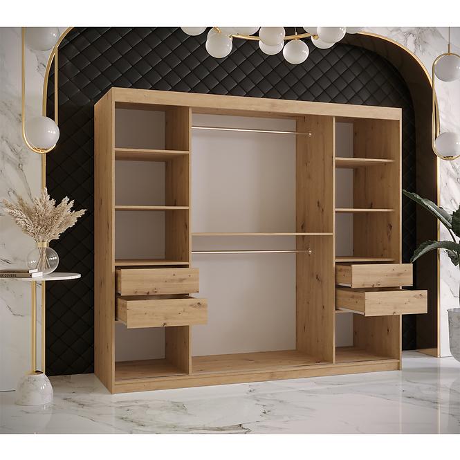 Szekrény Rustic I 200 tölgy artisan