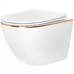 WC csésze Carlo Mini Rimless white gold