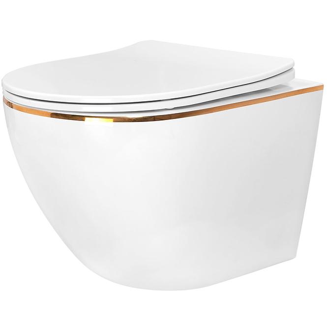 WC csésze Carlo Mini Rimless white gold