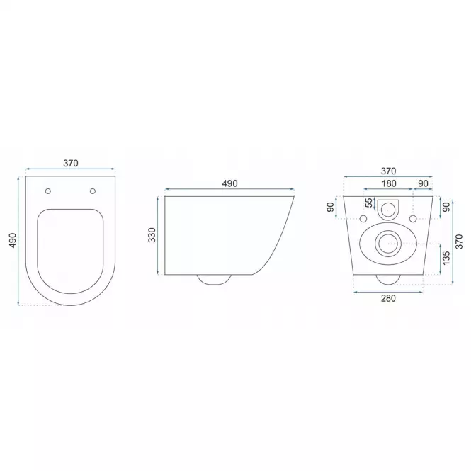 WC csésze Carlo Mini Rimless white gold,5