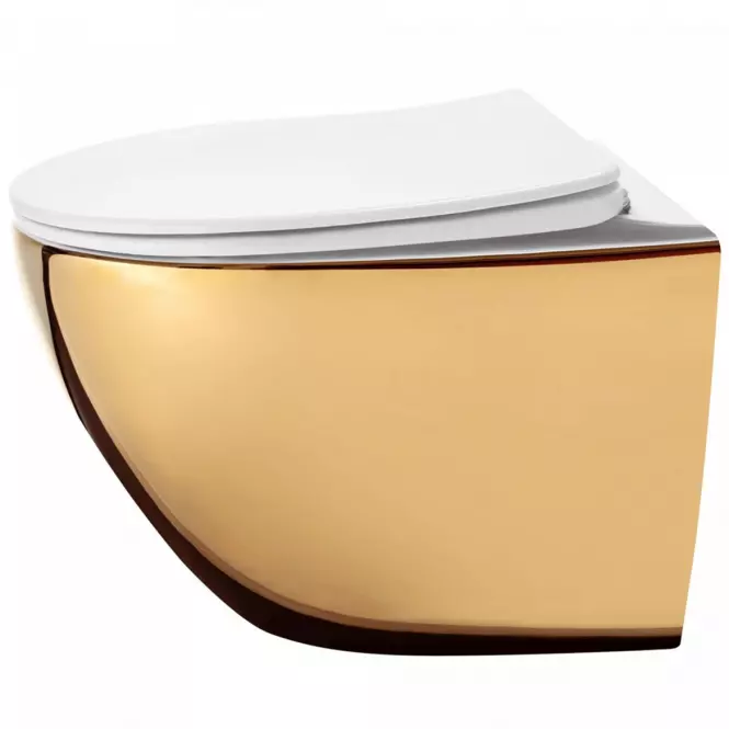 WC csésze Carlo Mini Rimless gold/white,4