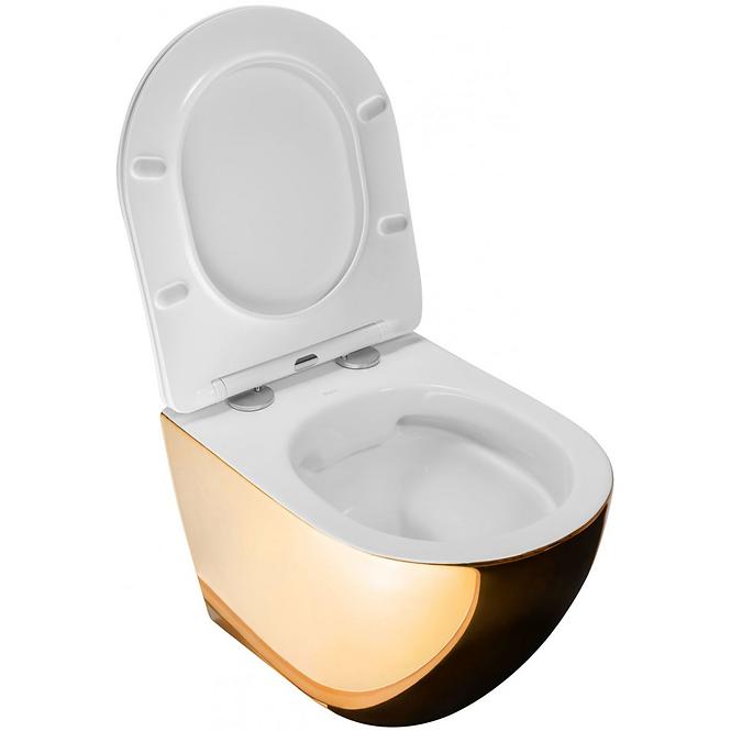 WC csésze Carlo Mini Rimless gold/white