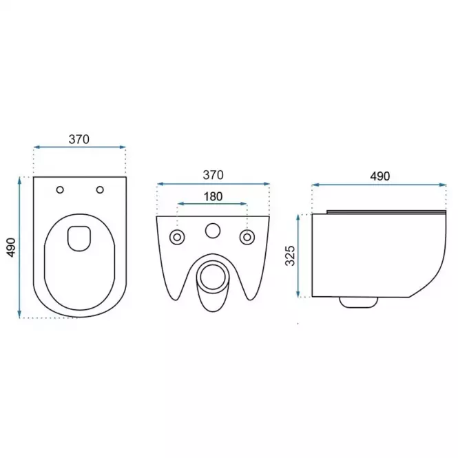 WC csésze Carter Rimless duroplast