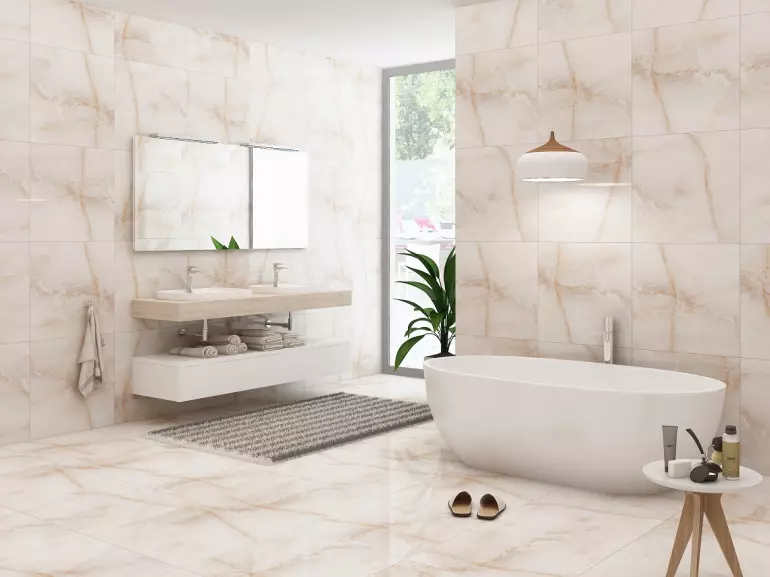 Csempe Gres Aqueries Onyx Beige Carving Rekt 60/60,6