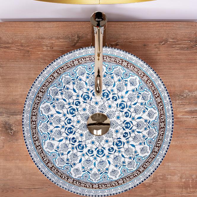 Mosdókagyló lapon Arte Blue,4