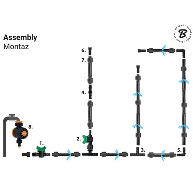 Készlet öntözőtömlővel Water Flow Drip DSWWF50-SET2