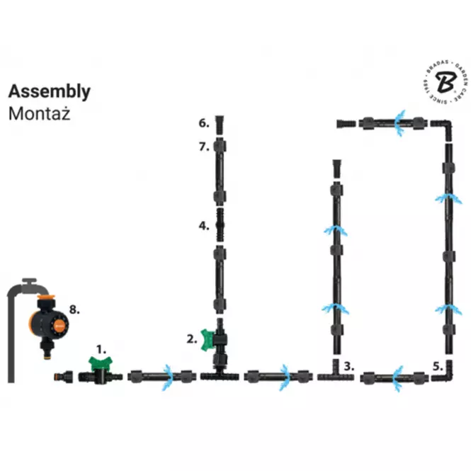 Készlet öntözőtömlővel Water Flow Drip DSWWF50-SET2,5