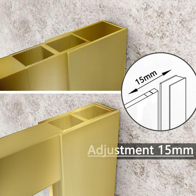 Zuhanyfal Walk-In Tiz 120x195 gold