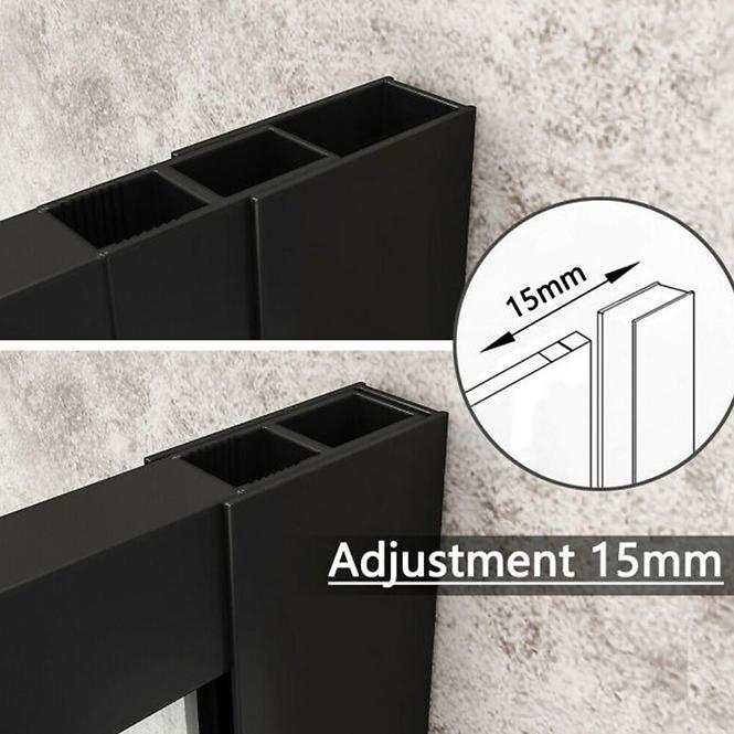 Zuhanyfal Walk-In Grand 120x195 black