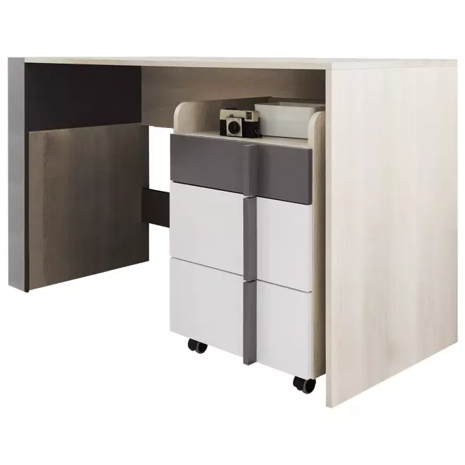 Íróasztal Remo RM10 tölgy wilton/fehér/antracit,2