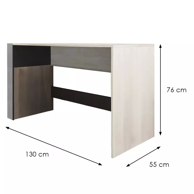 Íróasztal Remo RM10 tölgy wilton/fehér/antracit,3