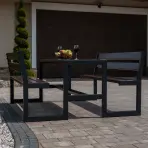 Kerti szett Picknick Grande háttámlával rózsafa