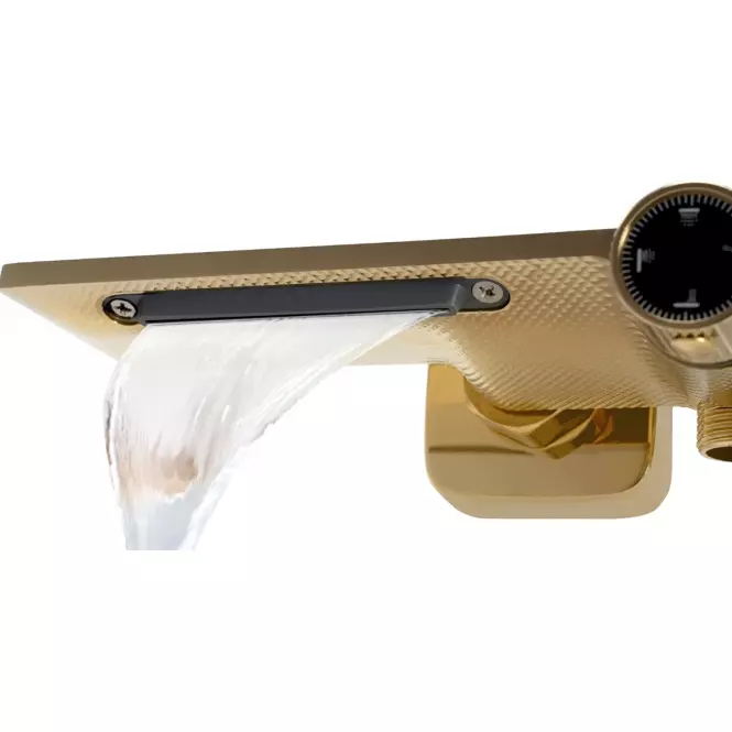 Zuhanygarnitúra esőzuhannyal Helix arany Rea P6619,5