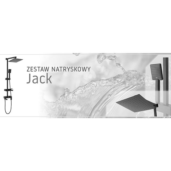 Zuhanygarnitúra esőzuhannyal Jack fekete Rea P7009