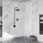 Zuhanygarnitúra esőzuhannyal fekete Lugano Rea P9301,5