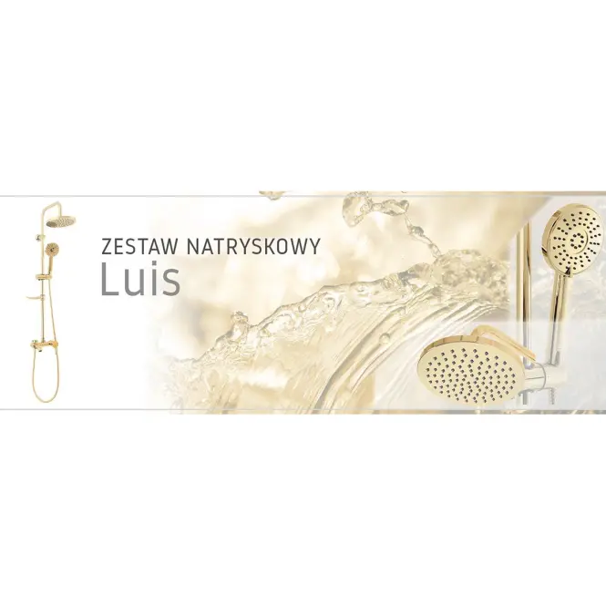 Zuhanygarnitúra esőzuhannyal Rea Luis arany