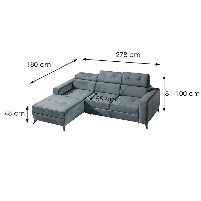 Sarokgarnitúra szett Portland L Element 23,4