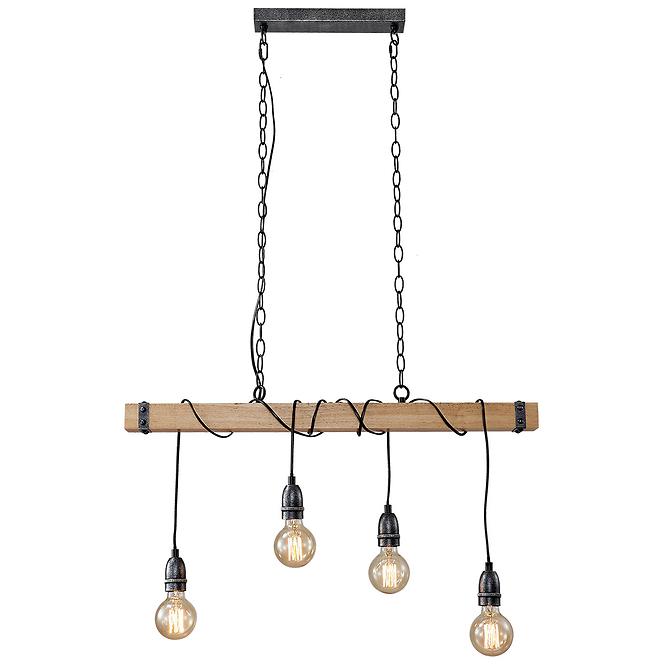 Lámpa 2023007 WOOD+BLACK E27 LW4
