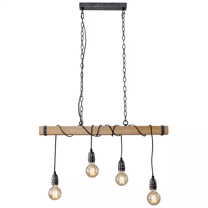 Lámpa 2023007 WOOD+BLACK E27 LW4,2