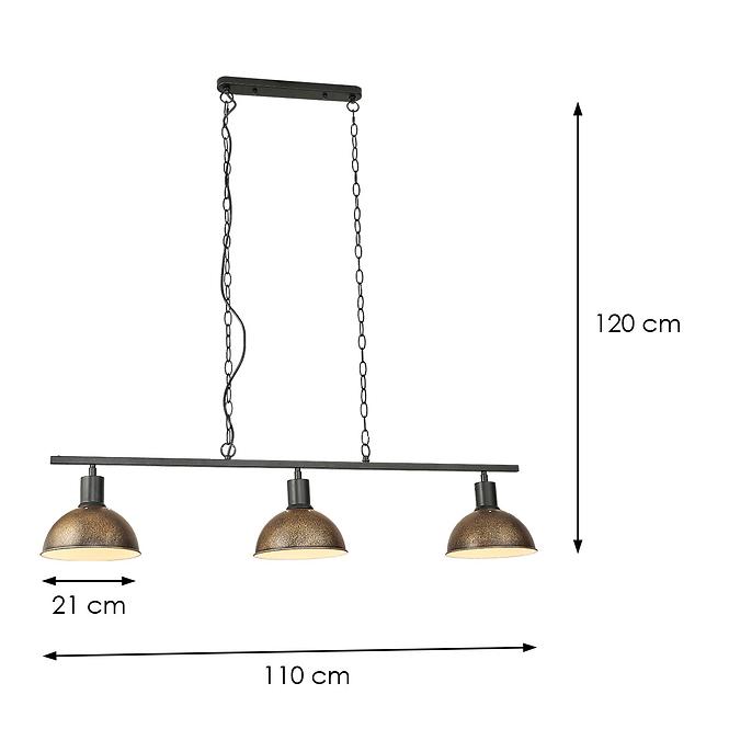 Lámpa 2023016 BLACK + ANTIQUE BRONZE E27 LW3