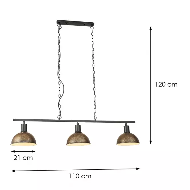 Lámpa 2023016 BLACK + ANTIQUE BRONZE E27 LW3,3