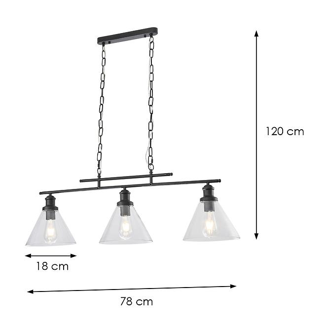 Lámpa 2022062 BLACK E27 LW3,3