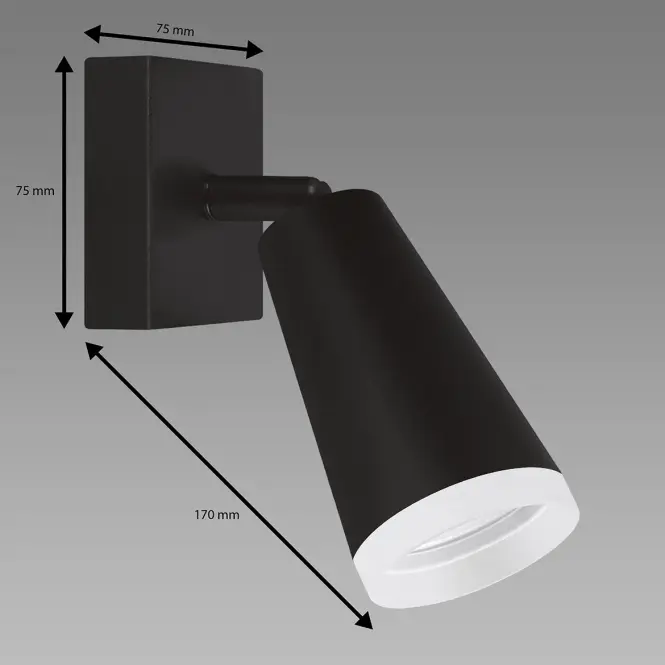 Lámpa SANA GU10 1D BLACK 04142 LS1