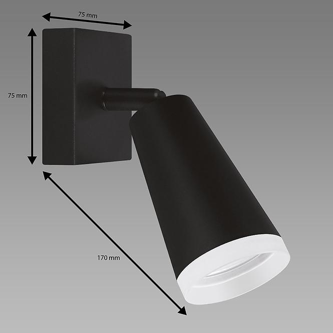 Lámpa SANA GU10 1D BLACK 04142 LS1