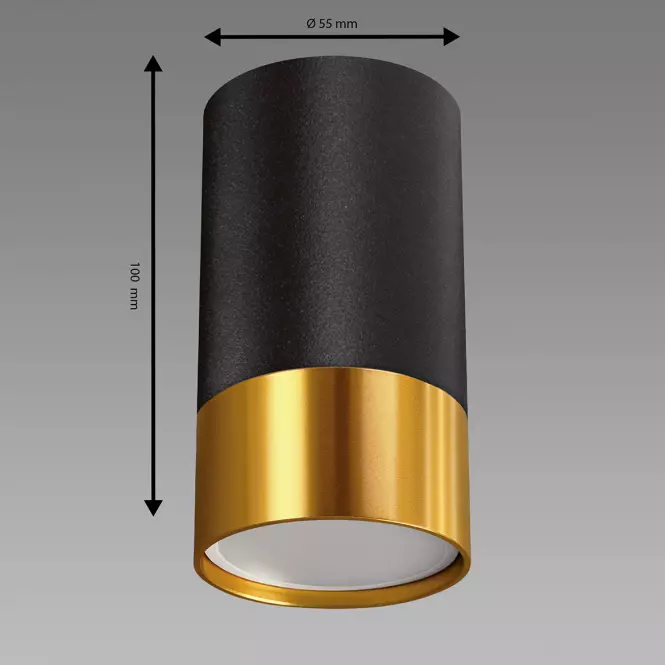Lámpa PUZON DWL GU10 BLACK/GOLD 04123 K1,3
