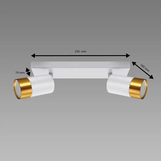 Lámpa PUZON SPT GU10 2L WHITE/GOLD 04124 LS2